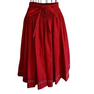 Vintage Augelo Austria Pleated Midi Skirt Rockabilly Western Folkloric Boho